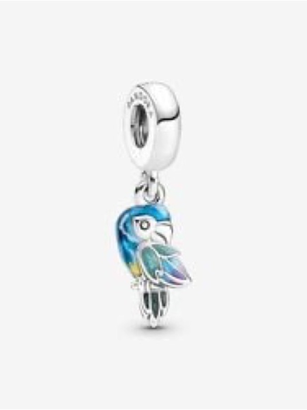 Pandora Charm: Silver Blue Parrot Charm Pendant